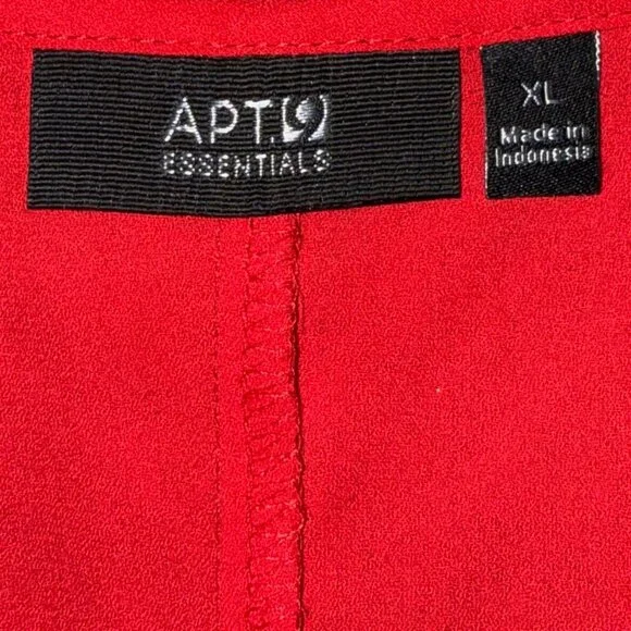 JLO Jennifer Lopez V neck Sparkle Sheer Sweater w/APT Red Cami Both XL - Picture 14 of 16